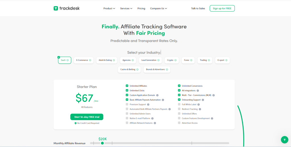 Trackdesk Pricing