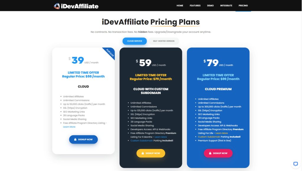 iDevAffiliate Pricing